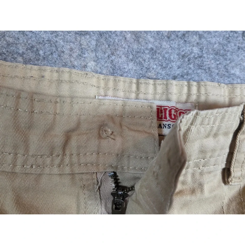 Vintage True Religion Joey Cargo Shorts Mens 36 Tan Khaki Made in USA Horseshoe